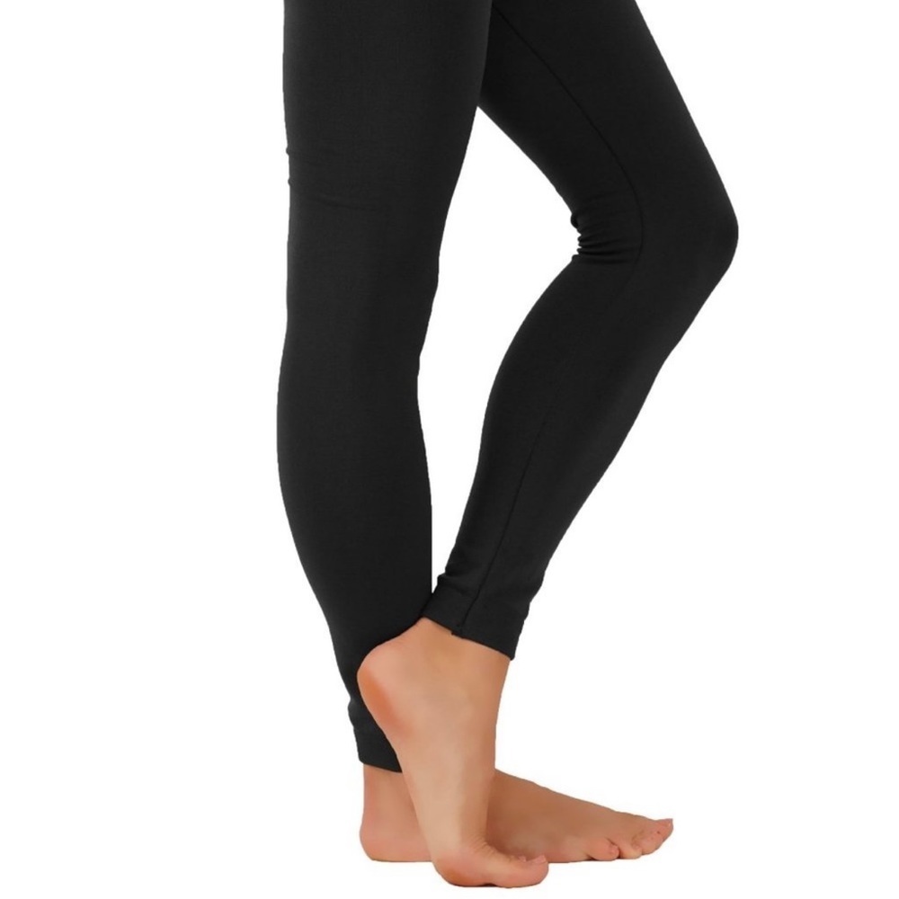 NWT ✨ fleece lined elastic mid waist leggings - Picture 5 of 6